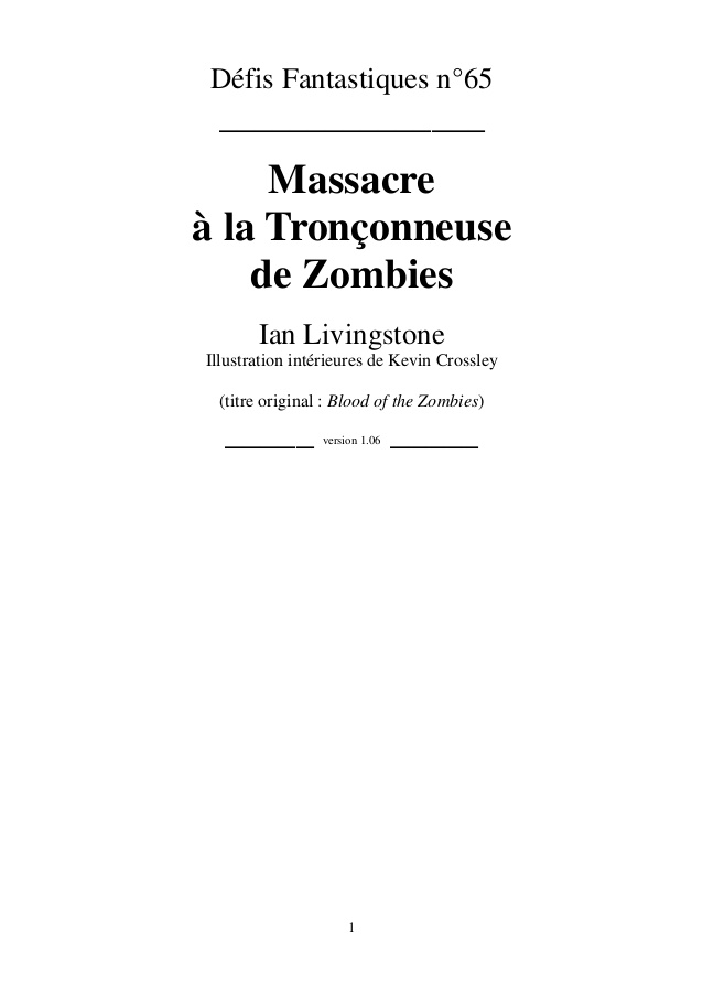 Massacre à la Tronçonneuse de Zombies